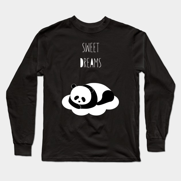 Sweet dreams panda Long Sleeve T-Shirt by grafart